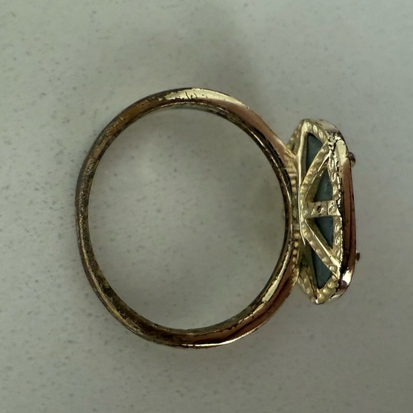 Kendra Scott Ella Platinum Drusy Gold Tone Ring Size 8 - Picture 6 of 6